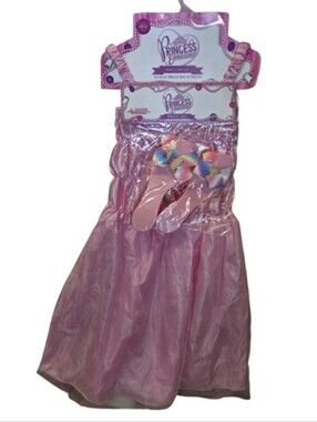 Princess Pretend Dress w/ Shoes in Pink, Size Large 7-8 Toddler Girls NWT!
